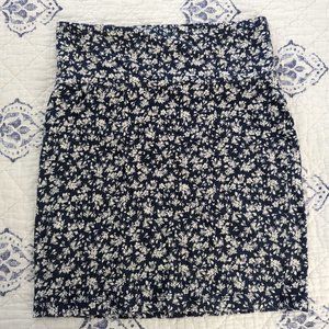 Blue floral mini skirt